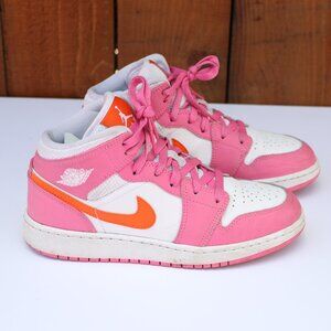 Air Jordan 1 Mid GS Pinksicle Orange - Kids Size 5.5